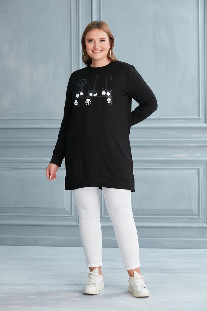 sweatshirt long trois chats